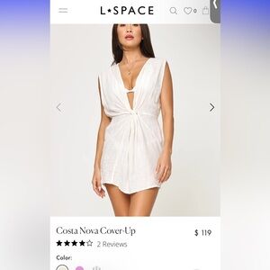 L Space Costa nova coverup dress cream NWT never worn size M